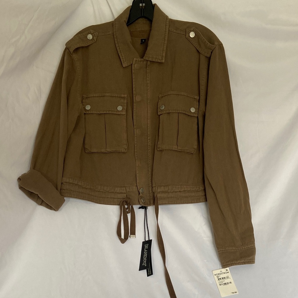 Blank NYC Brown Utility Jacket with Pockets